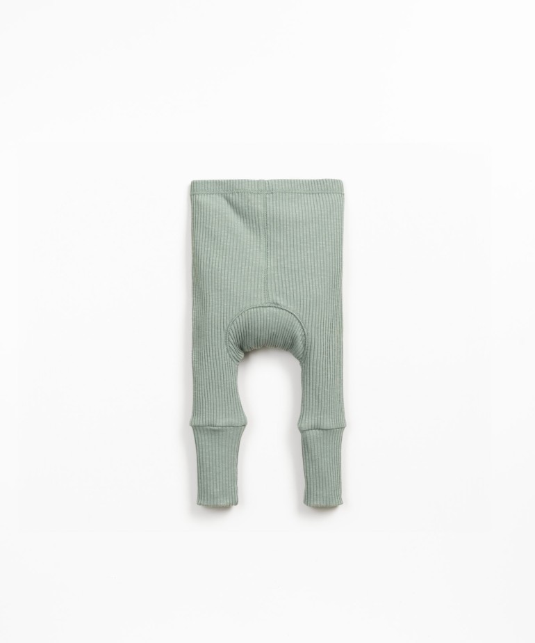 Organic cotton leggings with high cuffs