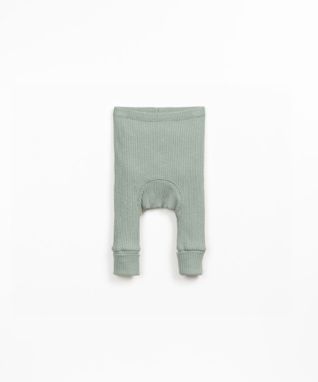 Organic cotton leggings with high cuffs