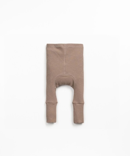 Organic cotton leggings with high cuffs