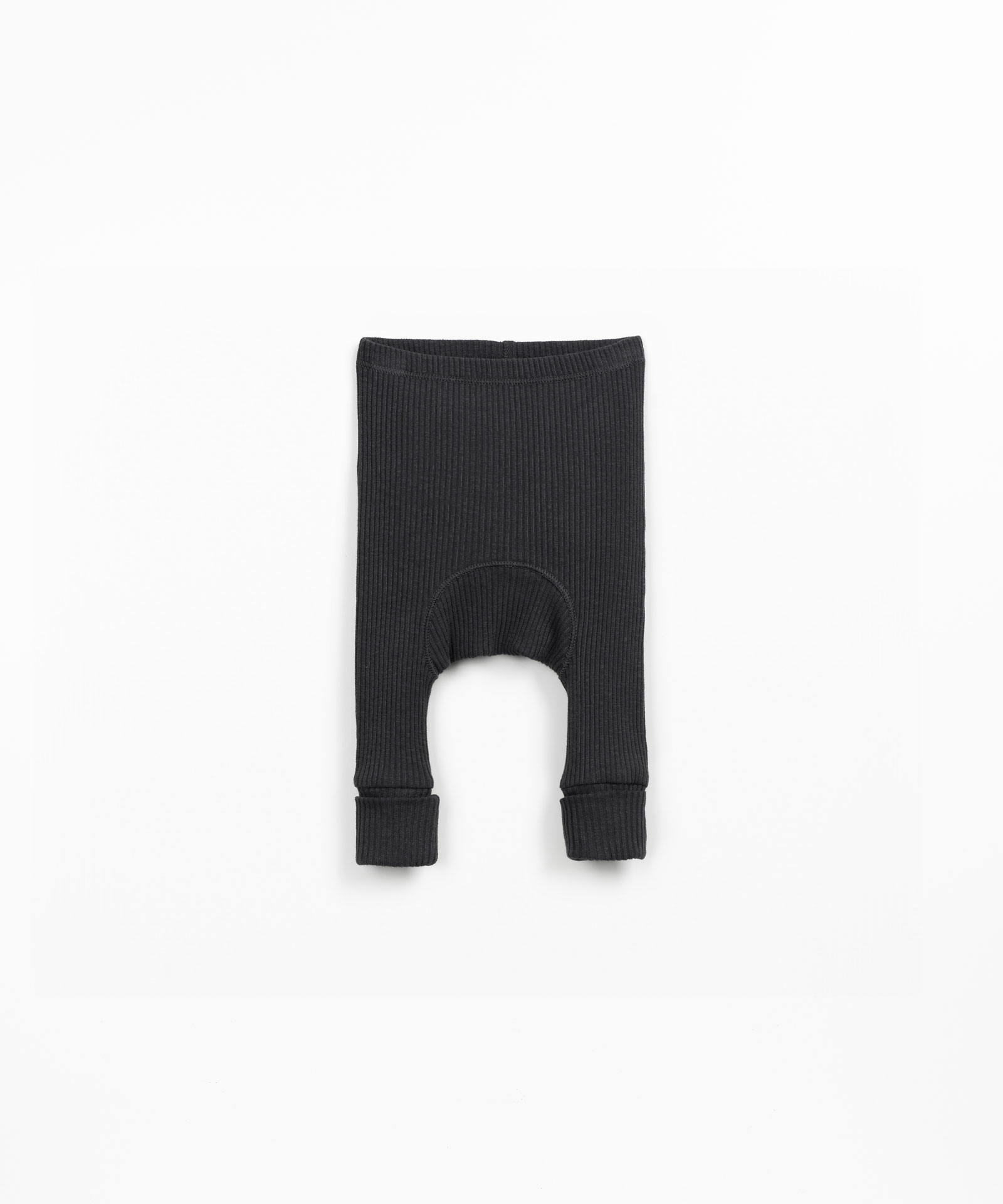 Leggings em algodão orgânico com punhos altos