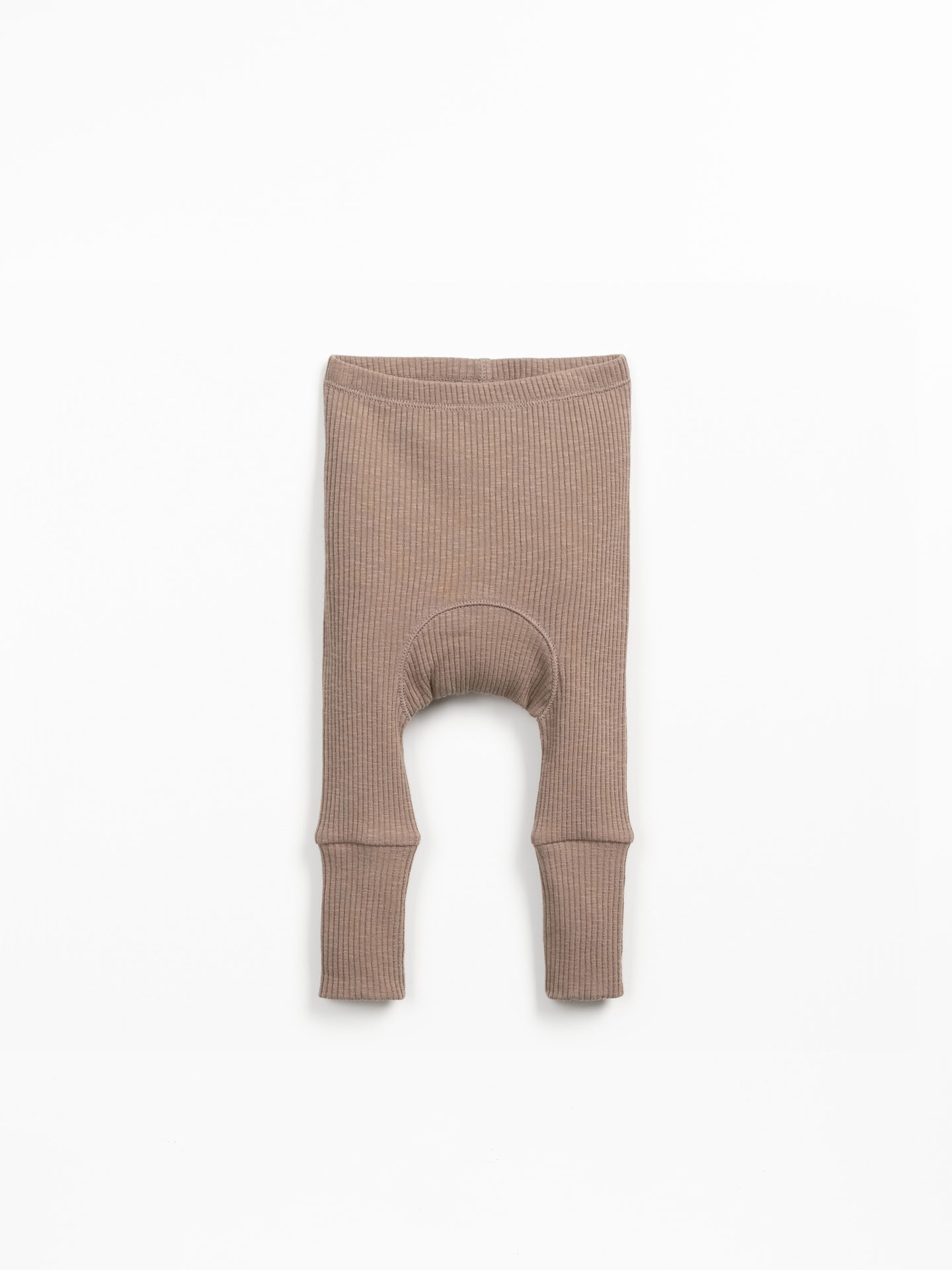 Leggings in cotone biologico con polsini alti