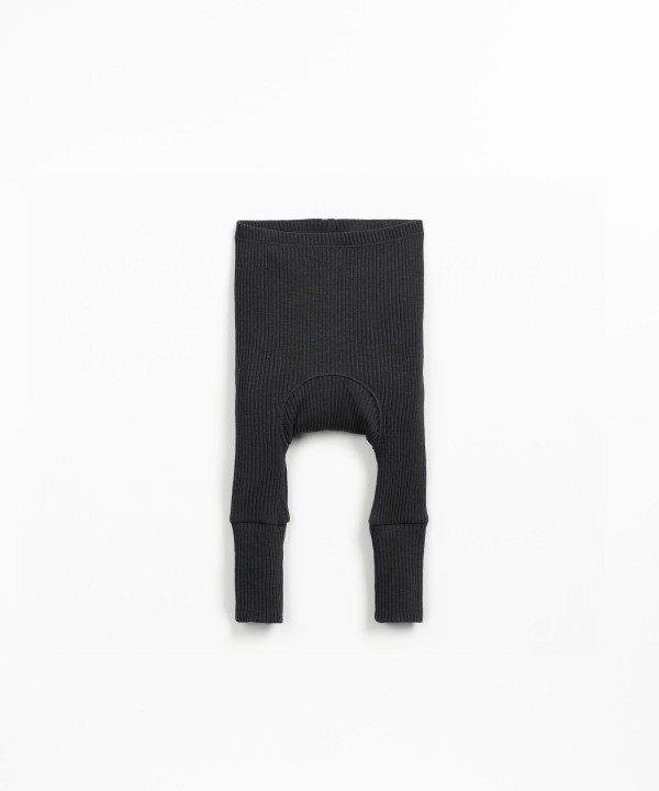 Leggings in organic cotton with high cuffs