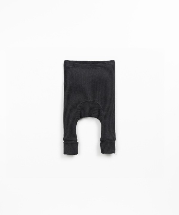 Leggings in organic cotton with high cuffs