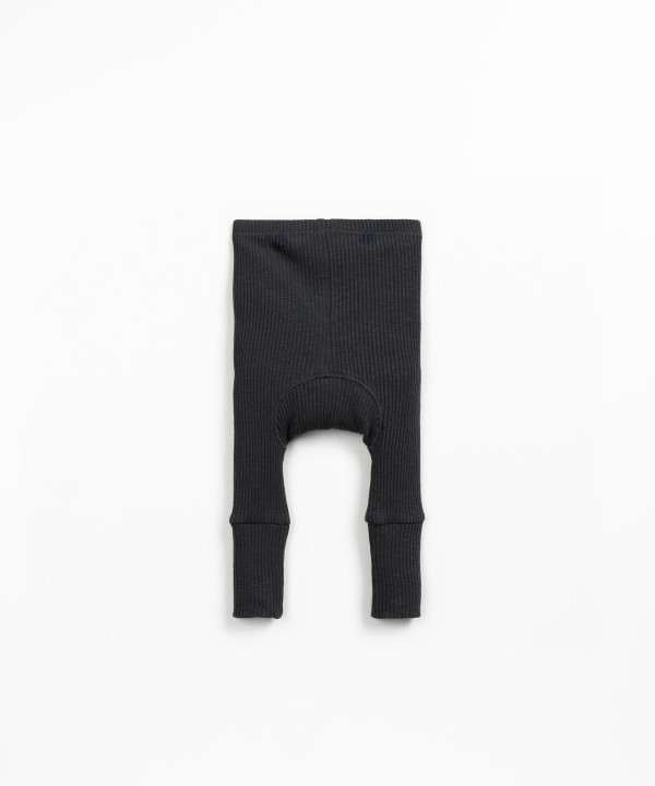 Leggings in organic cotton with high cuffs