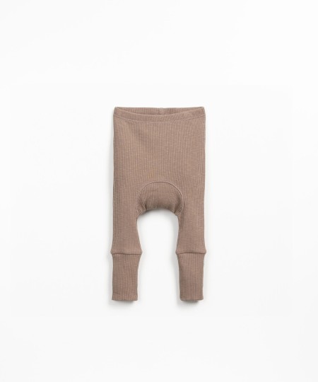 Organic cotton leggings with high cuffs