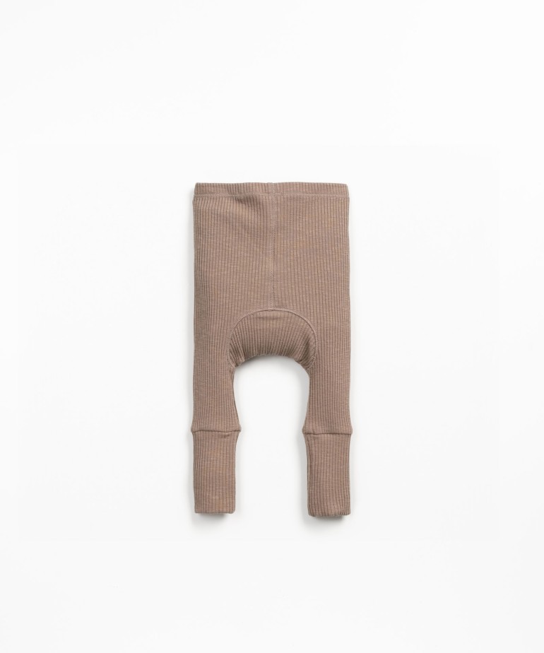 Leggings en coton biologique avec poignets hauts