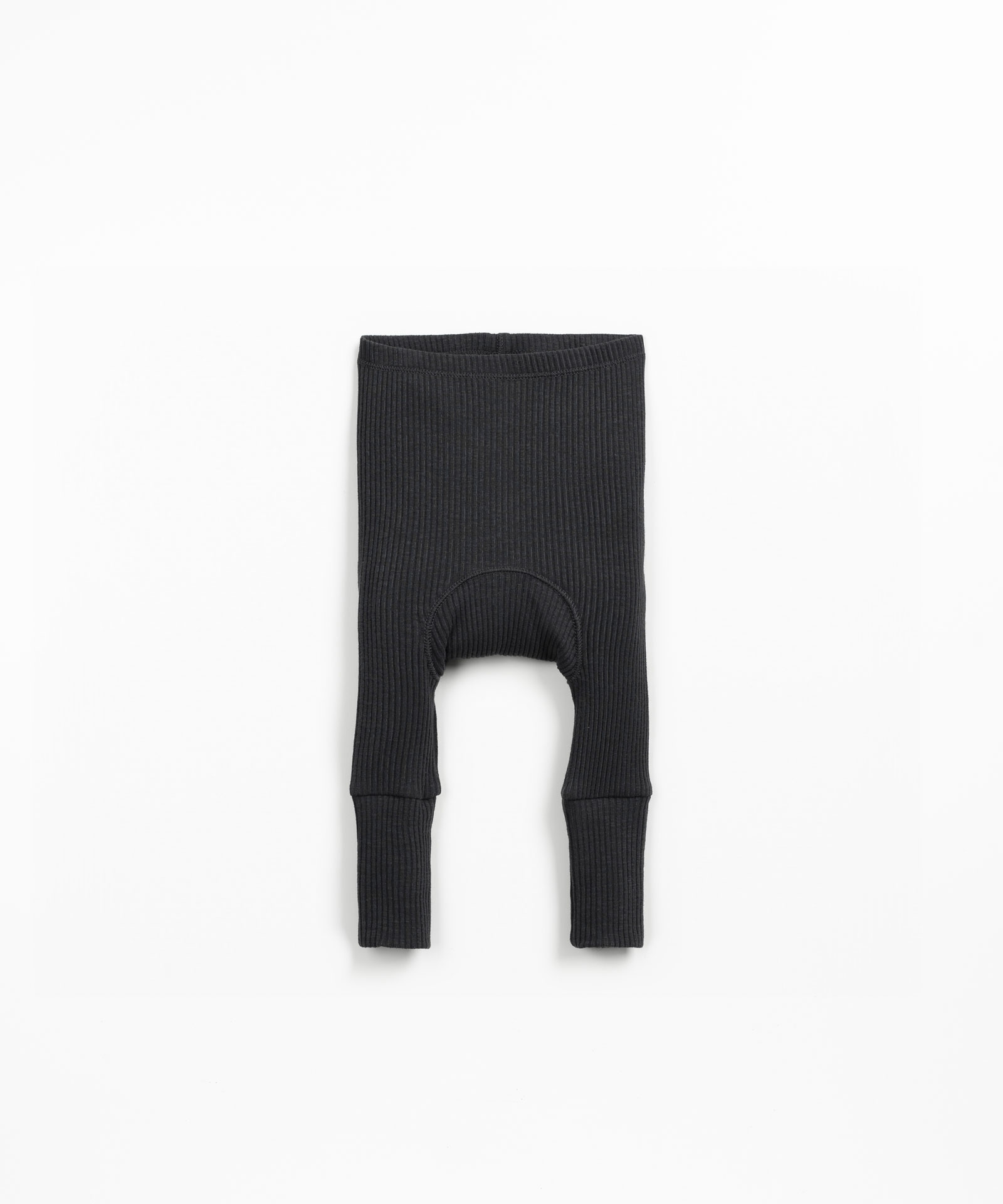 Leggings em algodão orgânico com punhos altos