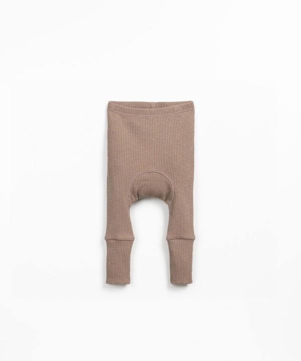 Organic cotton leggings with high cuffs