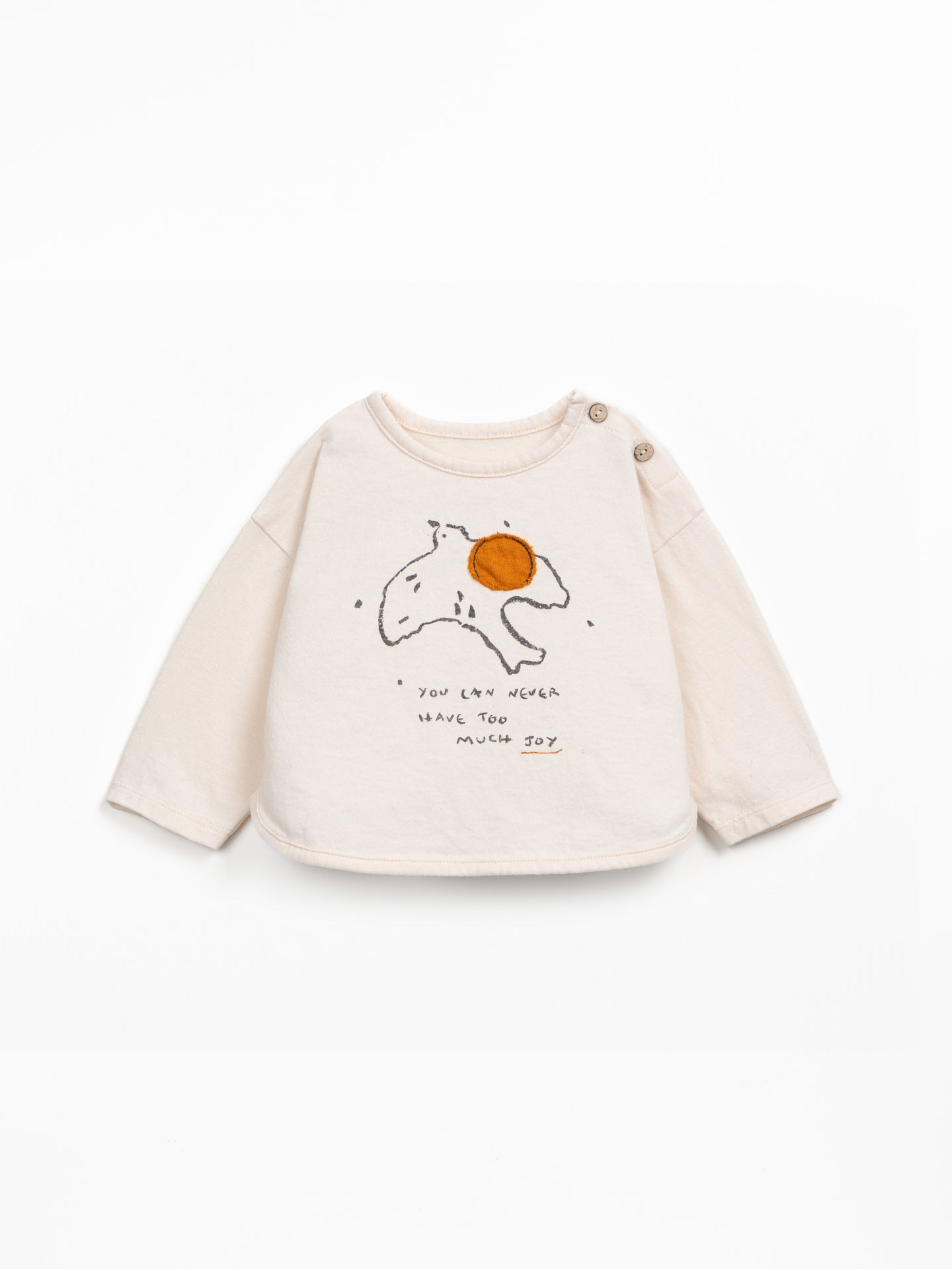 T-shirt in a blend of natural and recycled fibers