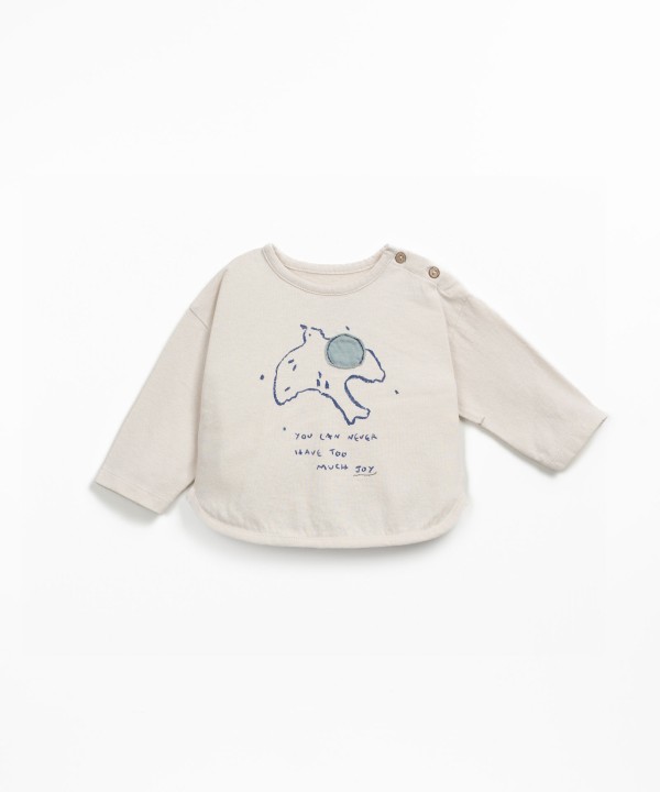 T-shirt in a blend of natural and recycled fibers