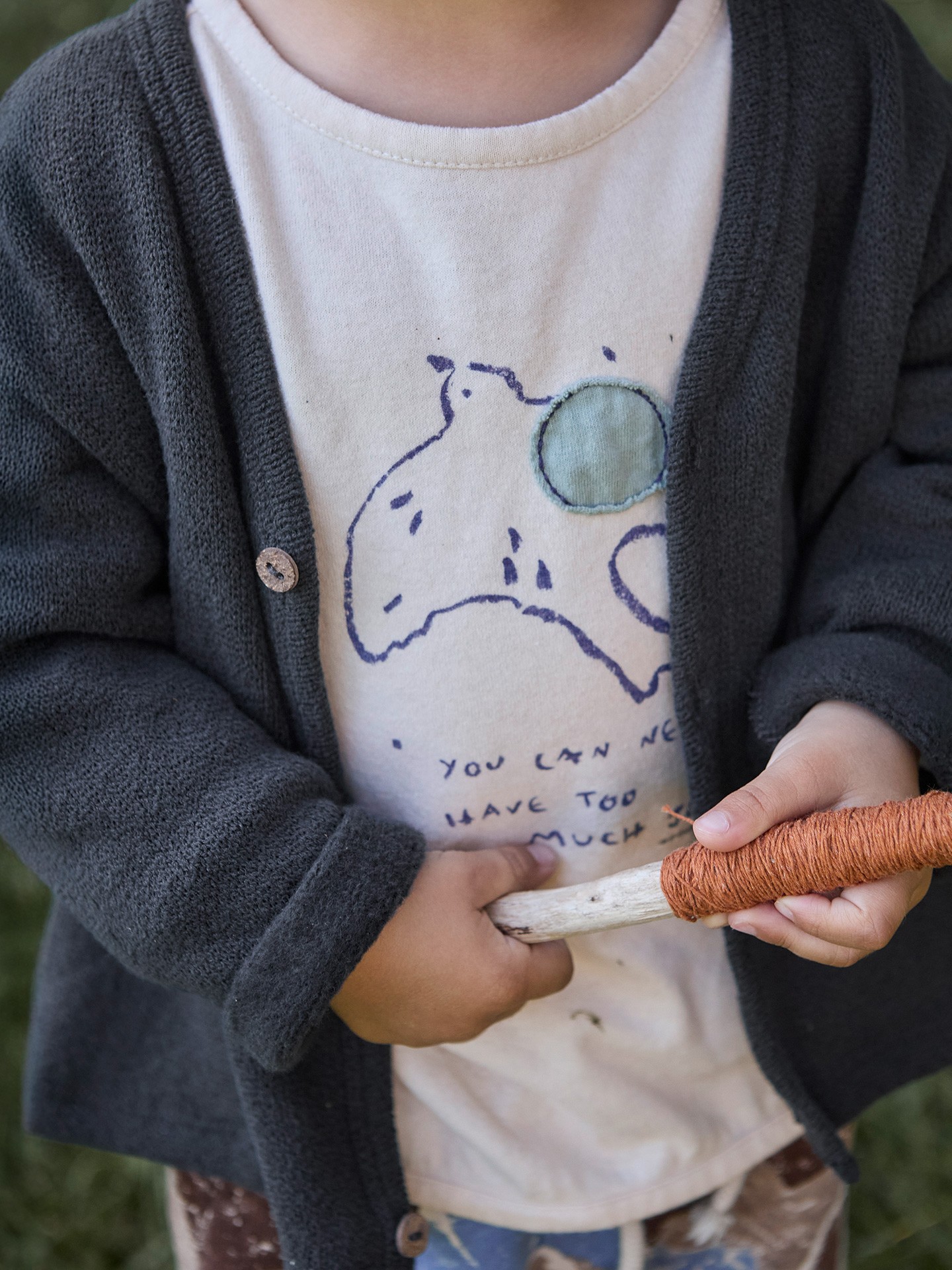 T-shirt in a blend of natural and recycled fibers