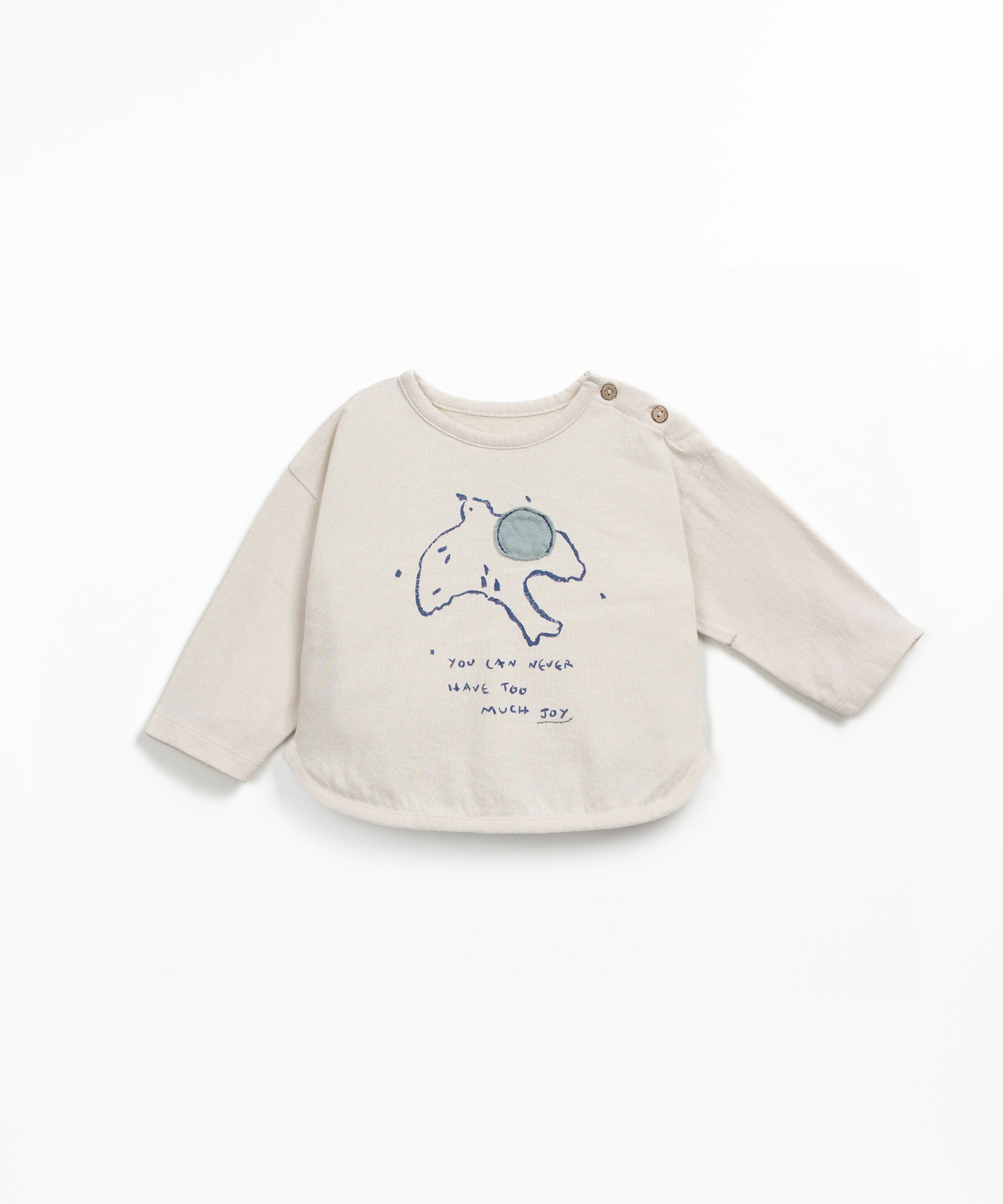 T-shirt in misto fibre naturali e fibre riciclate