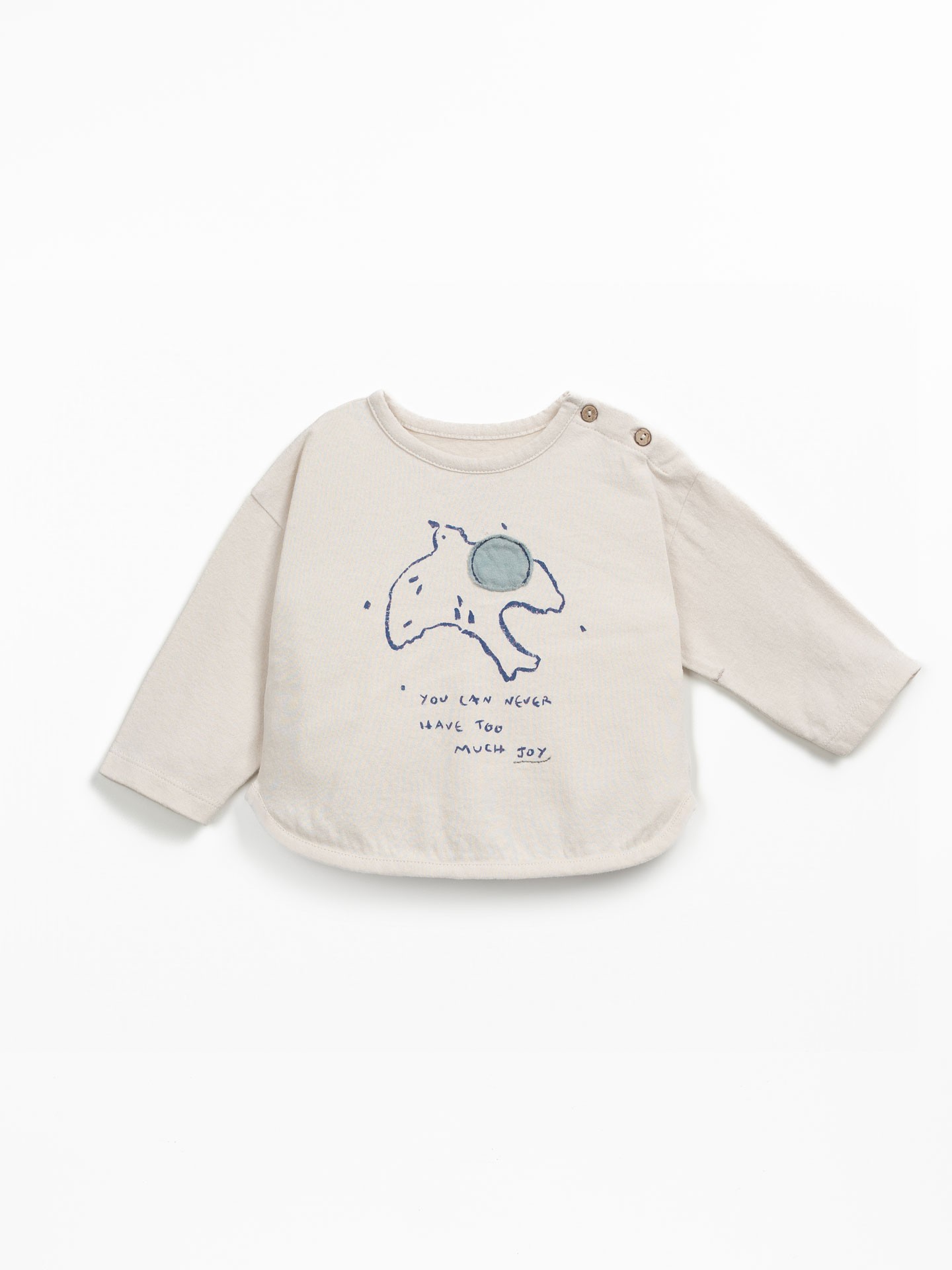 T-shirt in a blend of natural and recycled fibers