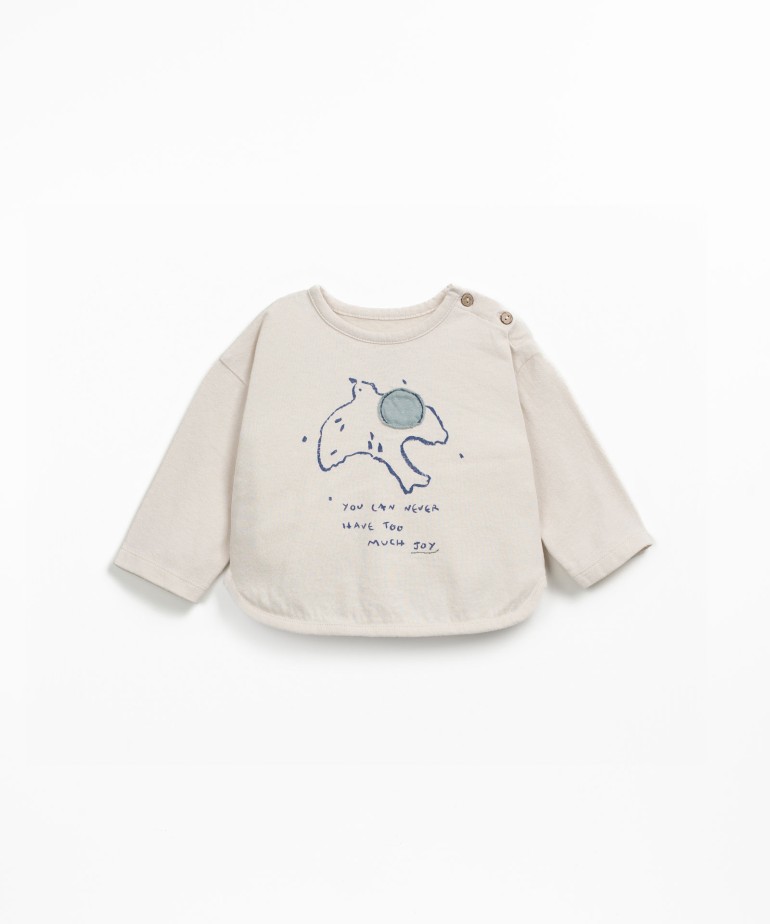 T-shirt in a blend of natural and recycled fibers