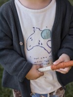 T-shirt in a blend of natural and recycled fibers