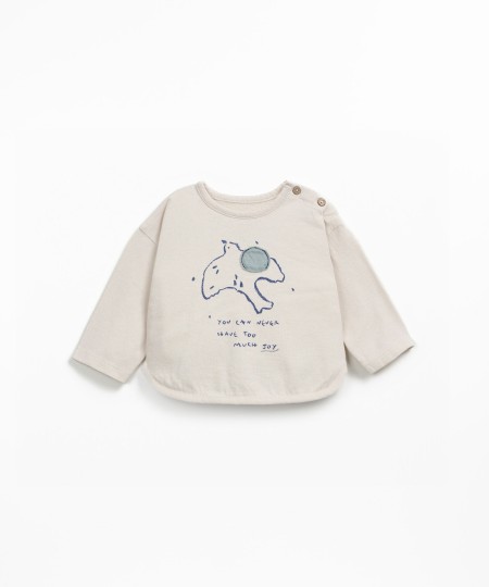 T-shirt in a blend of natural and recycled fibers