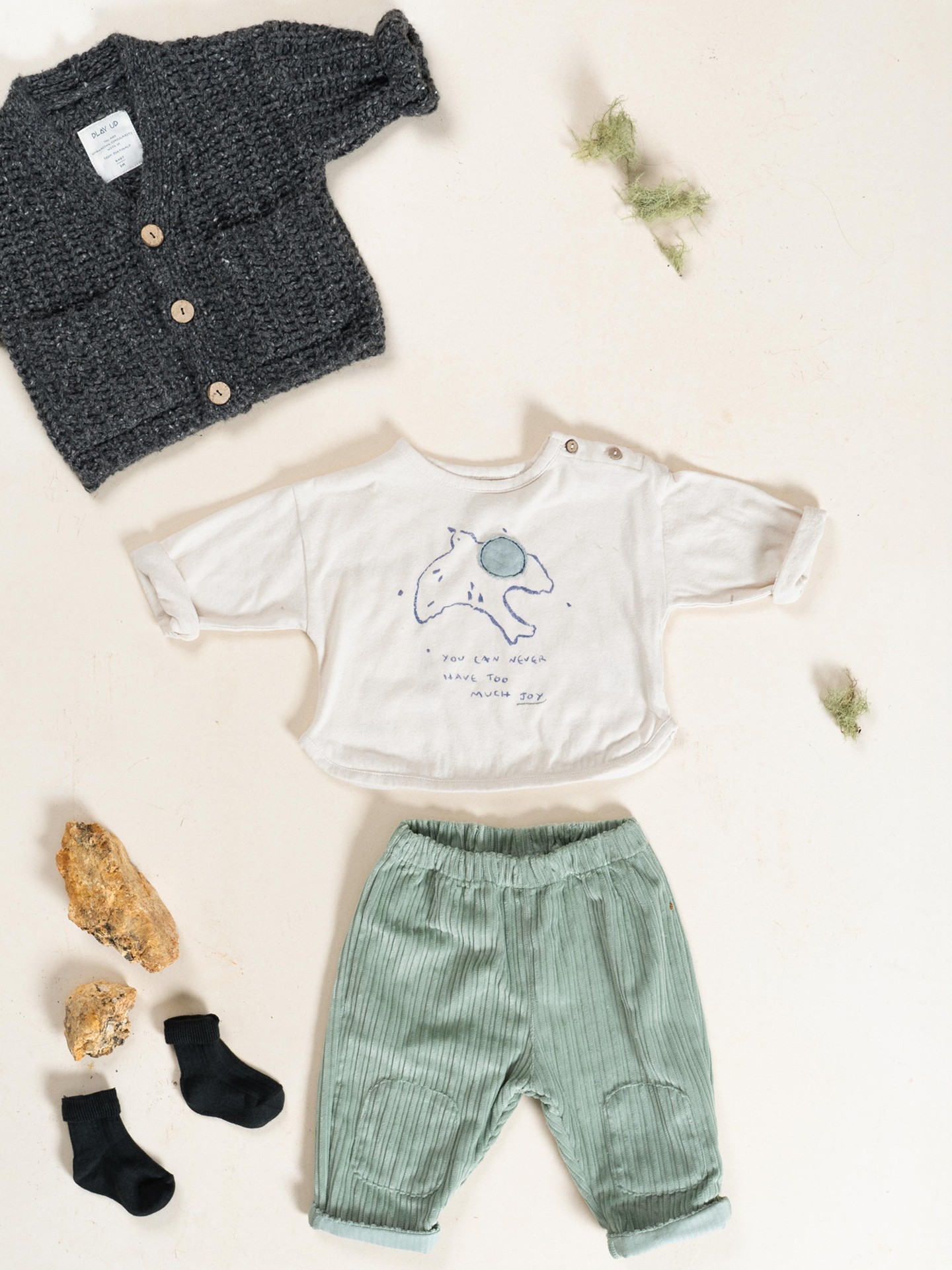 T-shirt in a blend of natural and recycled fibers