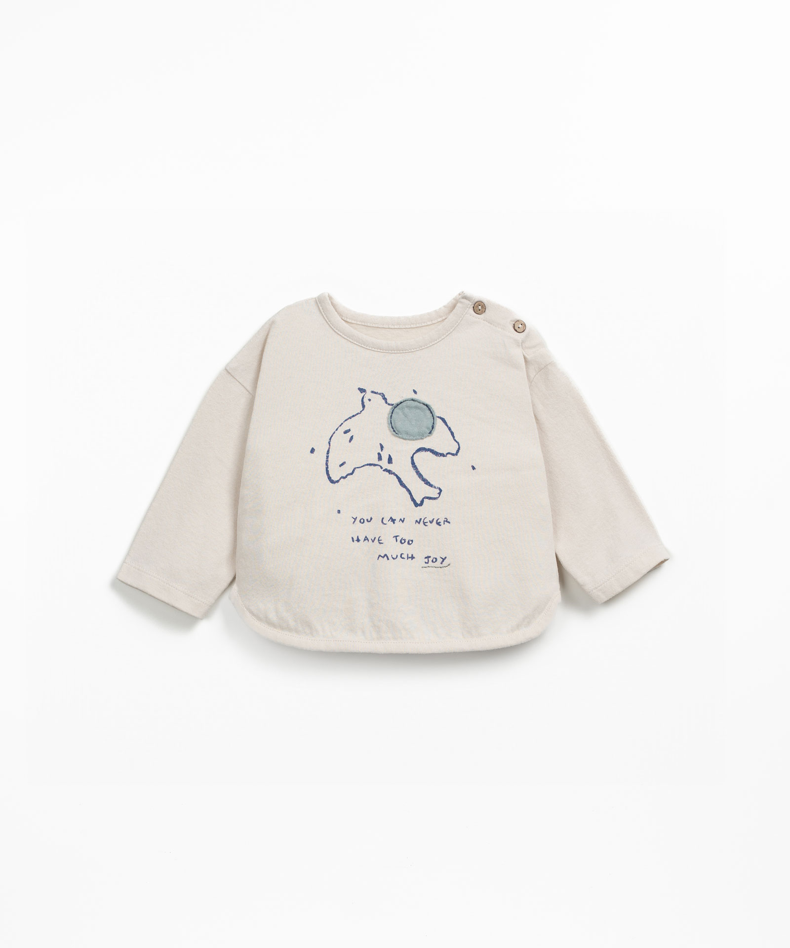 T-shirt in misto fibre naturali e fibre riciclate