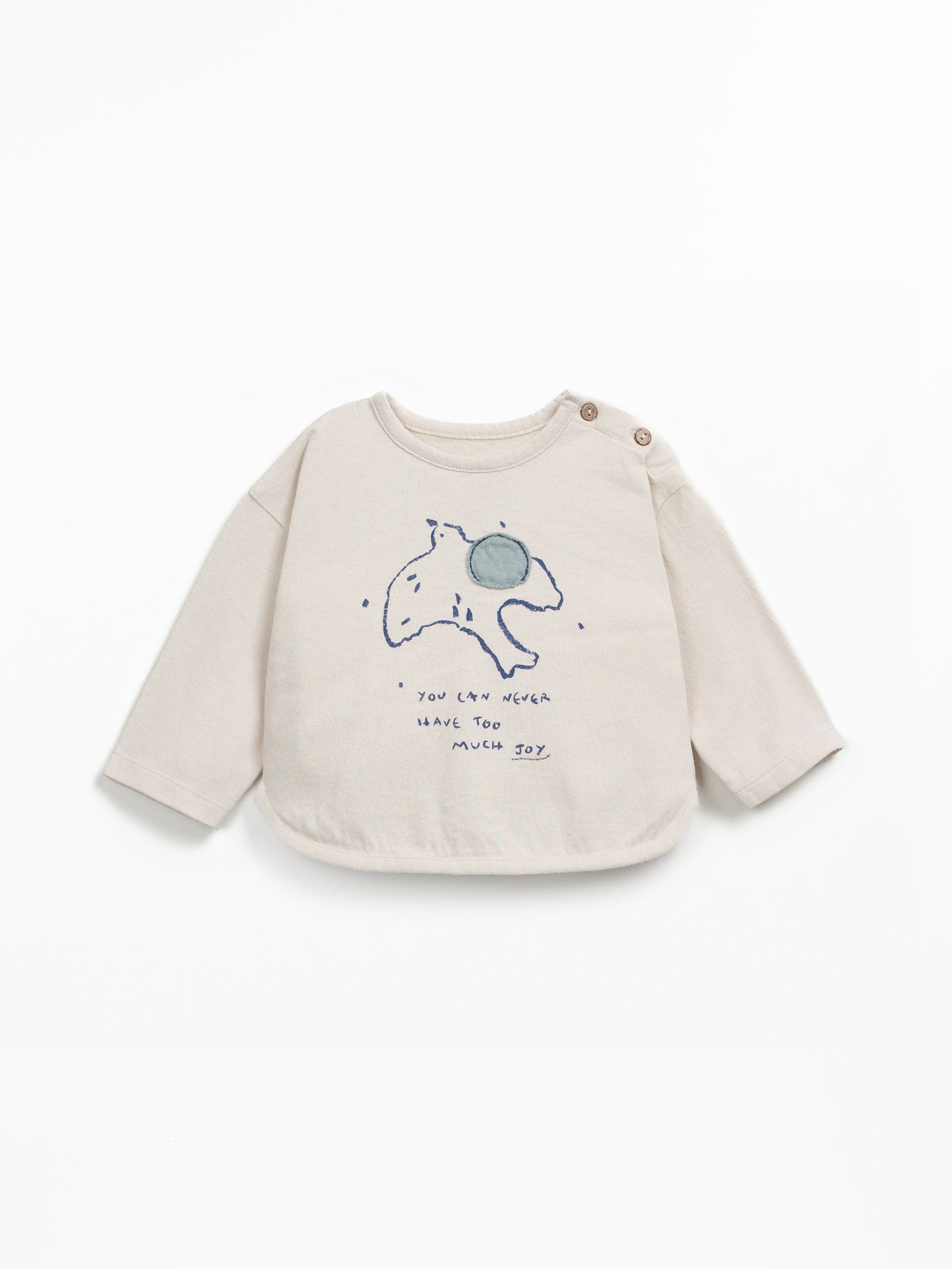 T-shirt in a blend of natural and recycled fibers