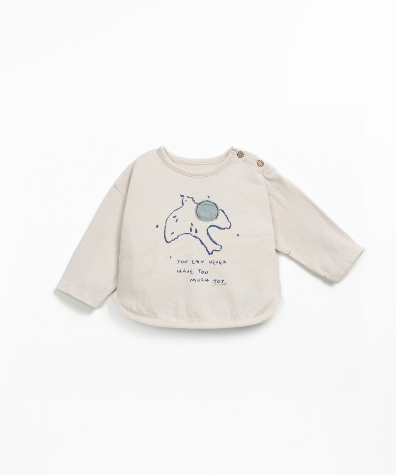 T-shirt in a blend of natural and recycled fibers