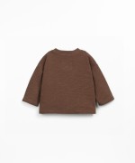 Jersey t-shirt with shoulder opening