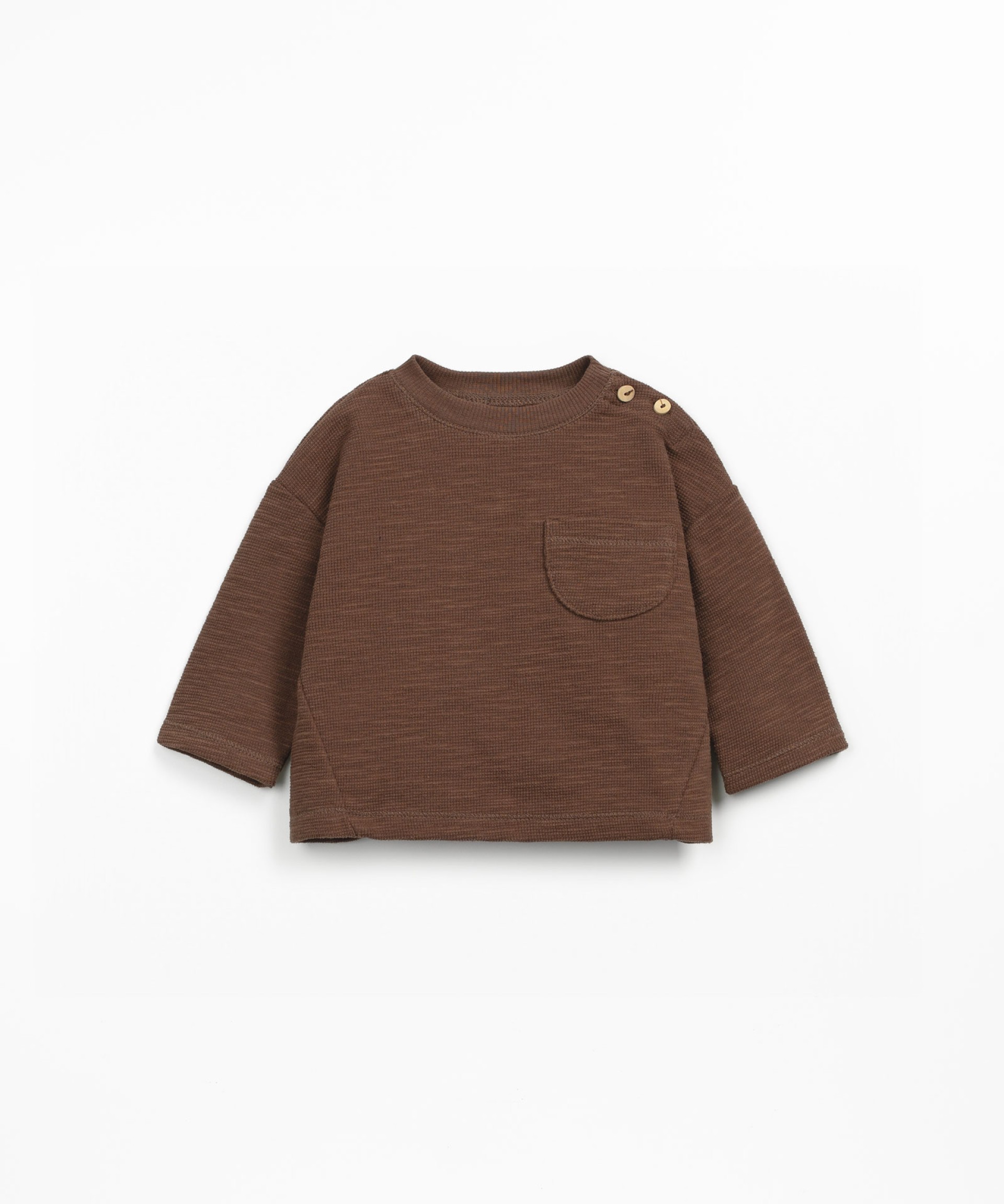 Jersey t-shirt with shoulder opening