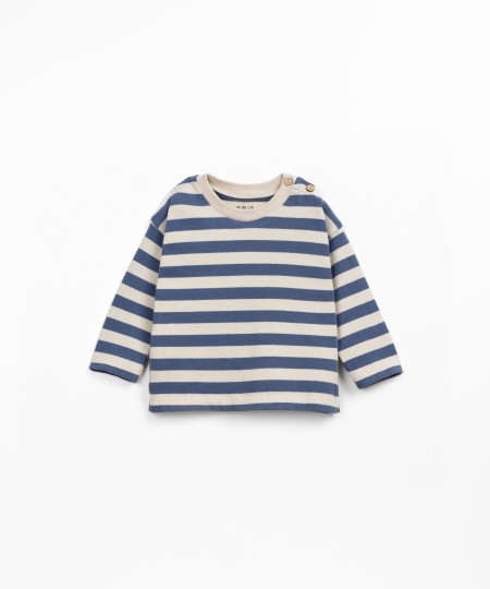 T-shirt in blend of organic cotton and recycled cotton