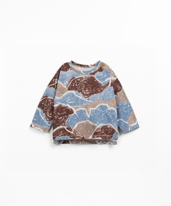 Jersey t-shirt with organic cotton and recycled cotton