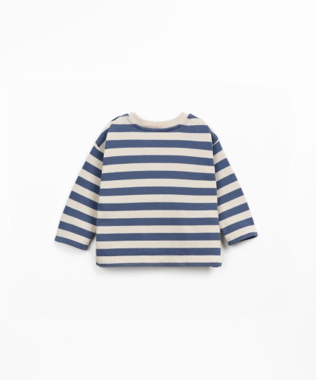 T-shirt in blend of organic cotton and recycled cotton