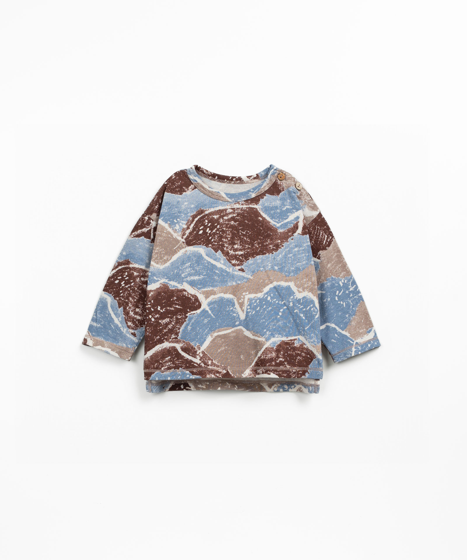 T-shirt in maglina con cotone biologico e cotone riciclato