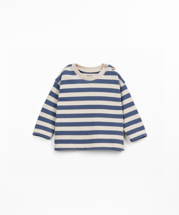 T-shirt in blend of organic cotton and recycled cotton