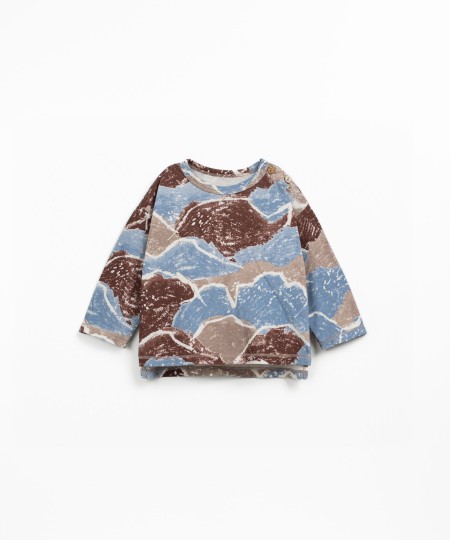 Jersey t-shirt with organic cotton and recycled cotton