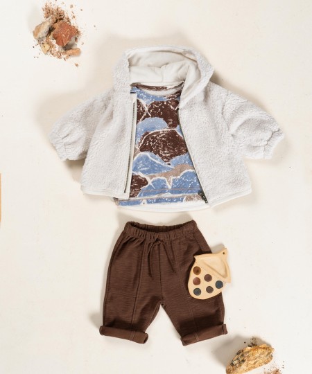 T-shirt en maille avec coton biologique et coton recycl?