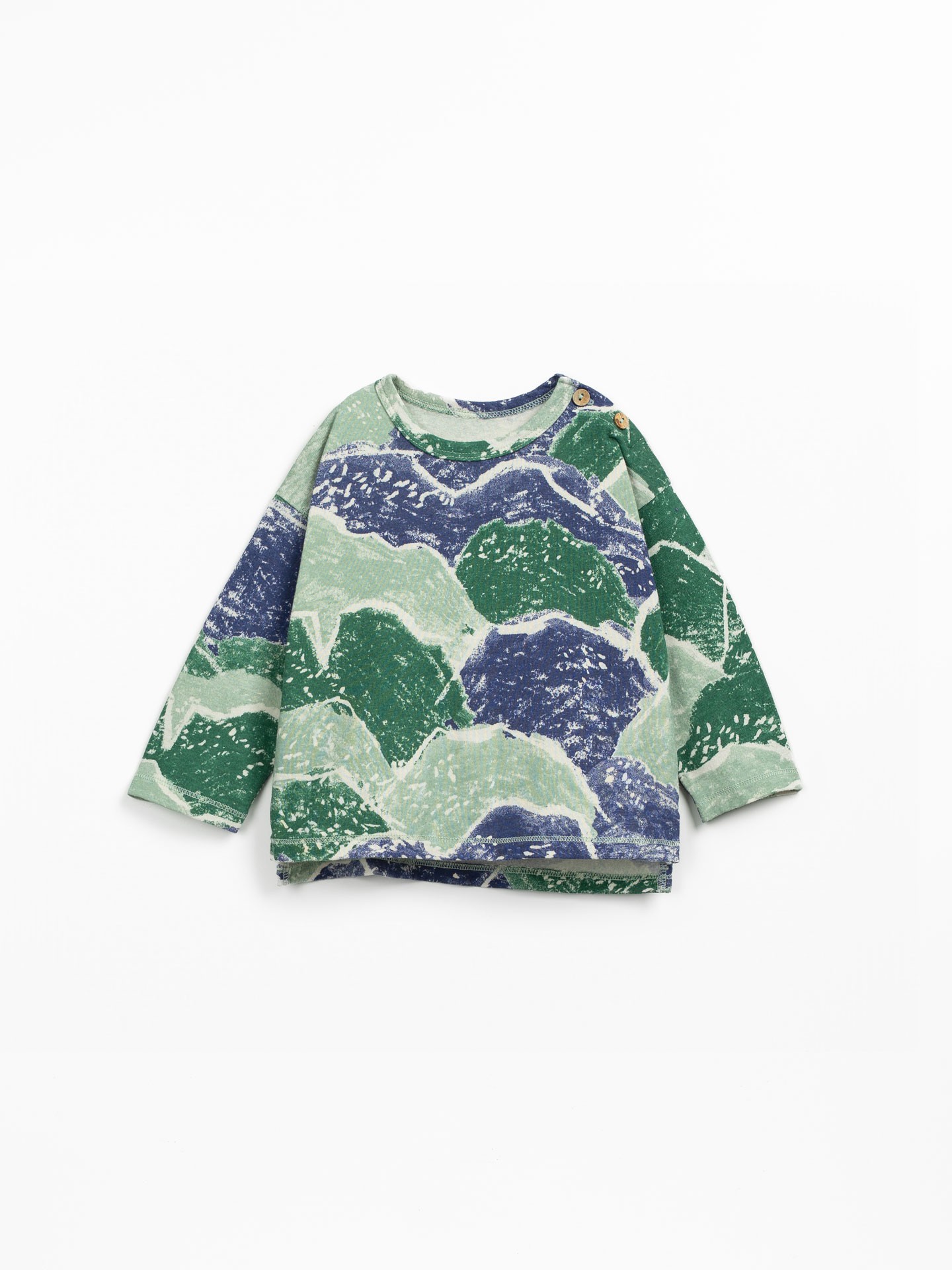 T-shirt in maglina con cotone biologico e cotone riciclato