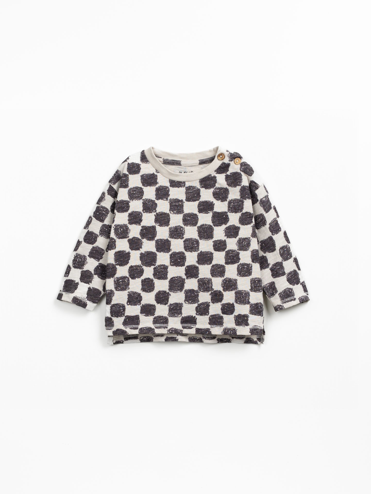 T-shirt en maille avec imprimé carreaux