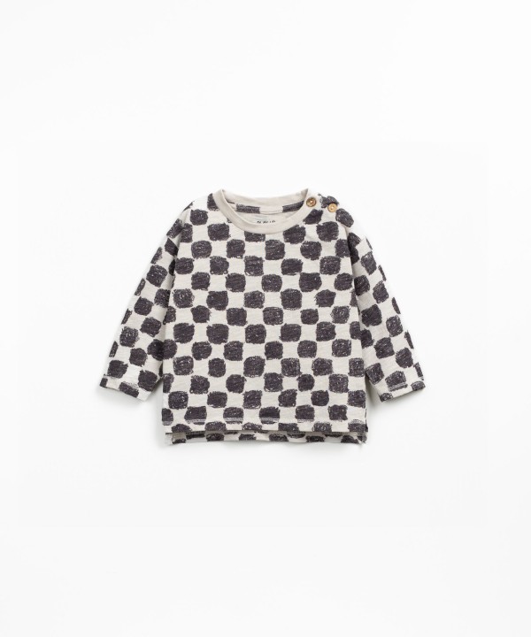 Tile print jersey t-shirt