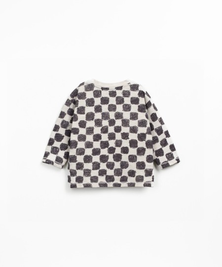 T-shirt di maglina con stampa di piastrelle