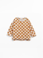 Jersey t-shirt with tile print