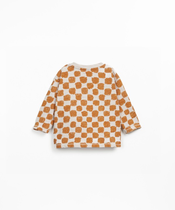 Jersey t-shirt with tile print