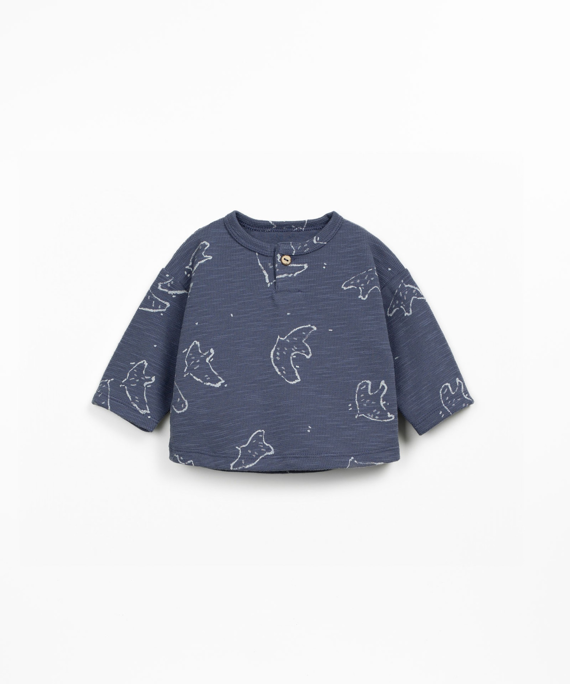 Jersey t-shirt with bird print