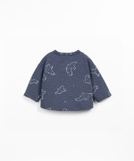 Jersey t-shirt with bird print