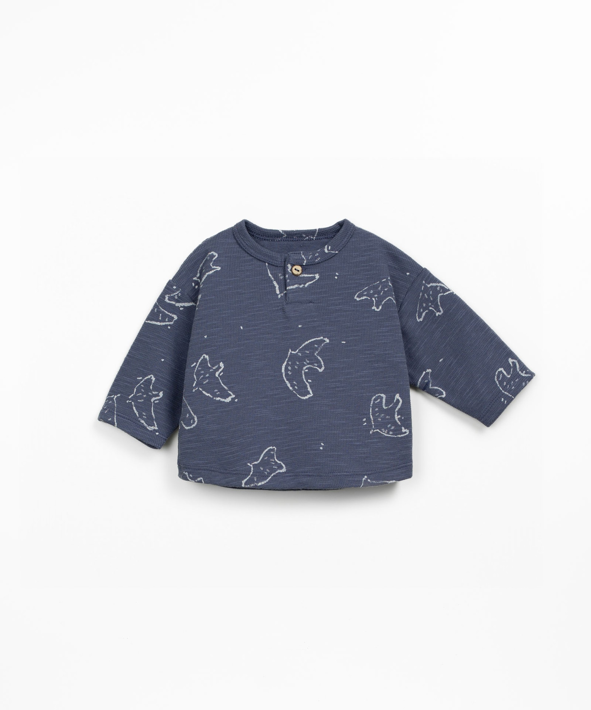 Jersey t-shirt with bird print