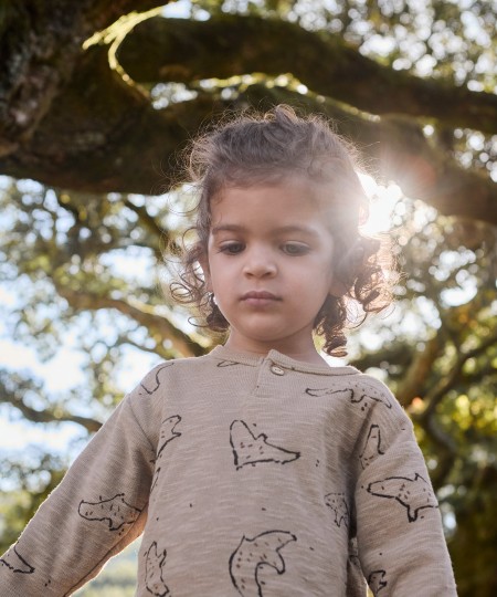 Jersey t-shirt with natural fibers