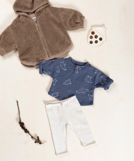 T-shirt en maille avec fibres naturelles