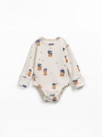 Organic cotton body with houses print