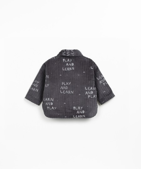 Corduroy shirt in a blend of natural fibers