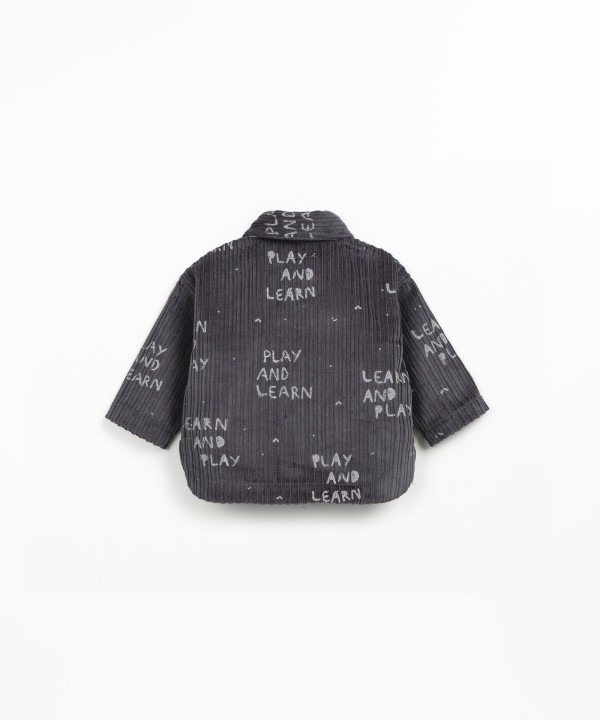 Corduroy shirt in a blend of natural fibers