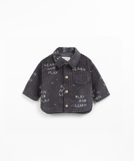 Corduroy shirt in a blend of natural fibers