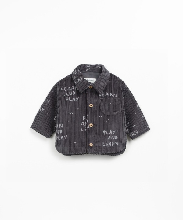 Corduroy shirt in a blend of natural fibers