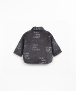 Camicia in velluto a coste con chiusura con bottoni in cocco